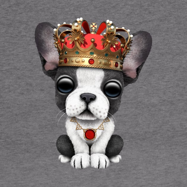 Cute French Bulldog Puppy Wearing Crown by jeffbartels